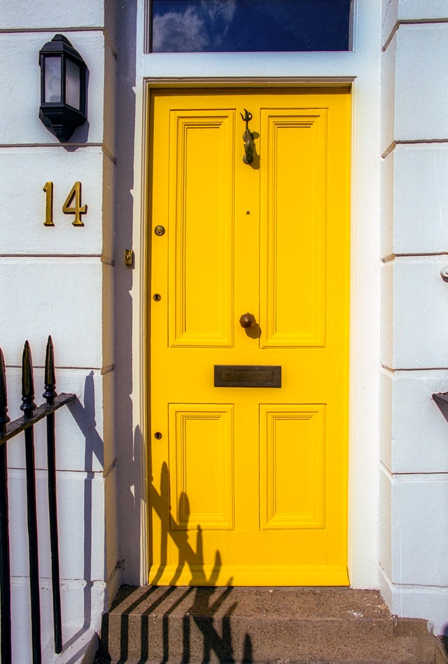 yellow front door